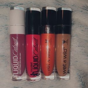 set of 4 wet n wild liquid lips